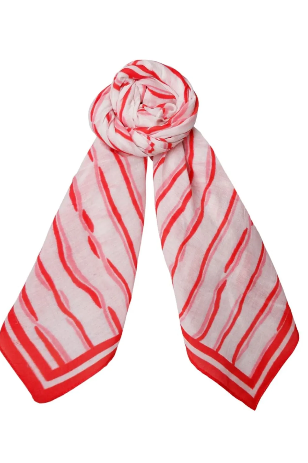 Best Black Colour Bcbindy Mini Scarf 3631 Red Stripe