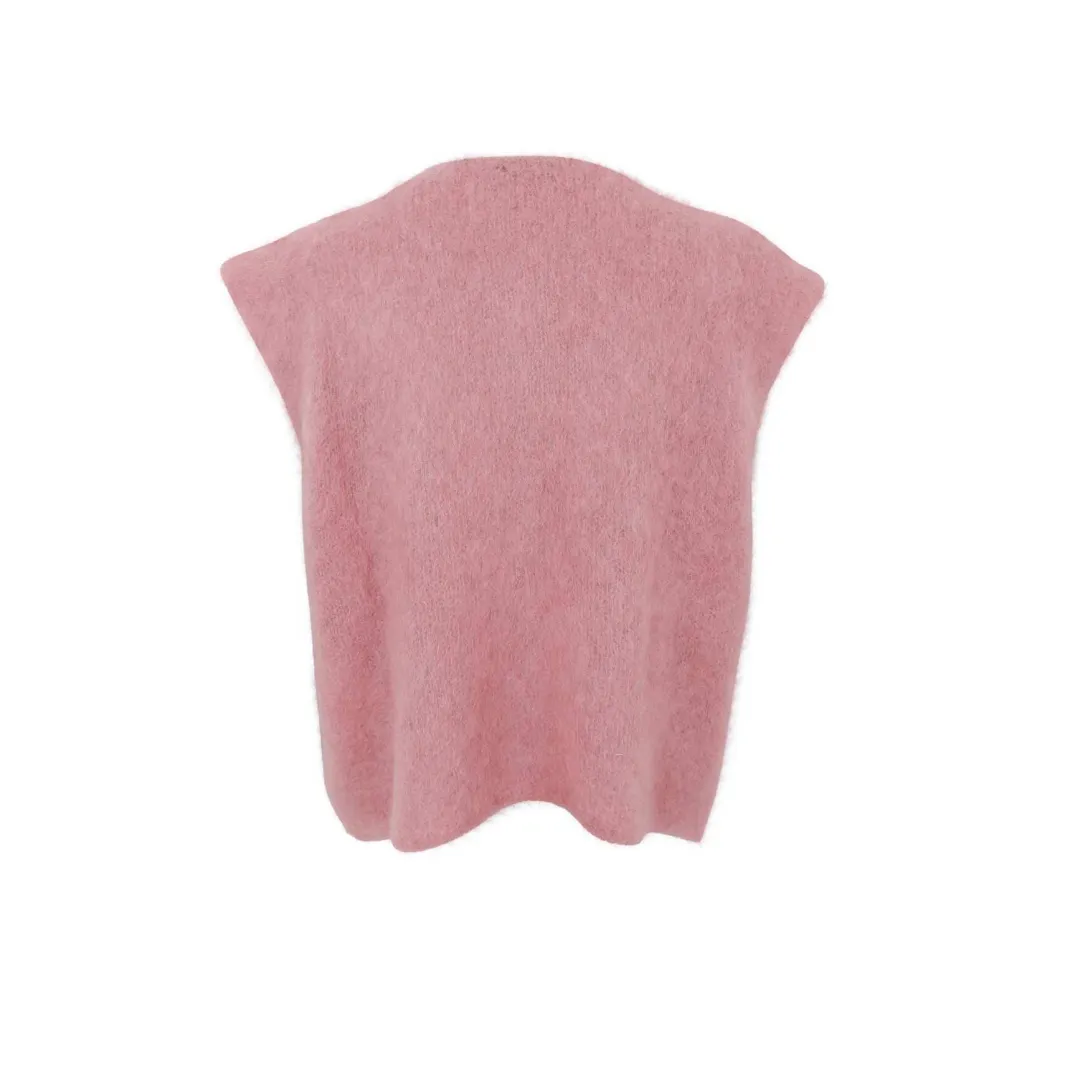 Best Black Colour Bcbjoerk Knitted Button Vest 1217 Winter Rose