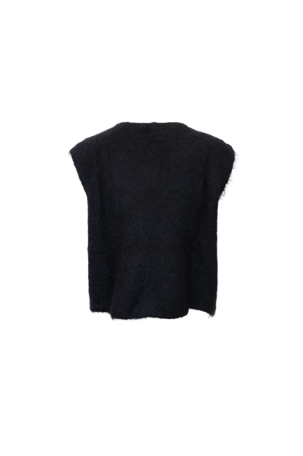 Outlet Black Colour Bcbjoerk Knitted Button Vest 1217 Black