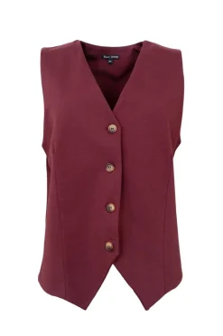 Outlet Black Colour Bcdavi Casual Vest 40991 Plum