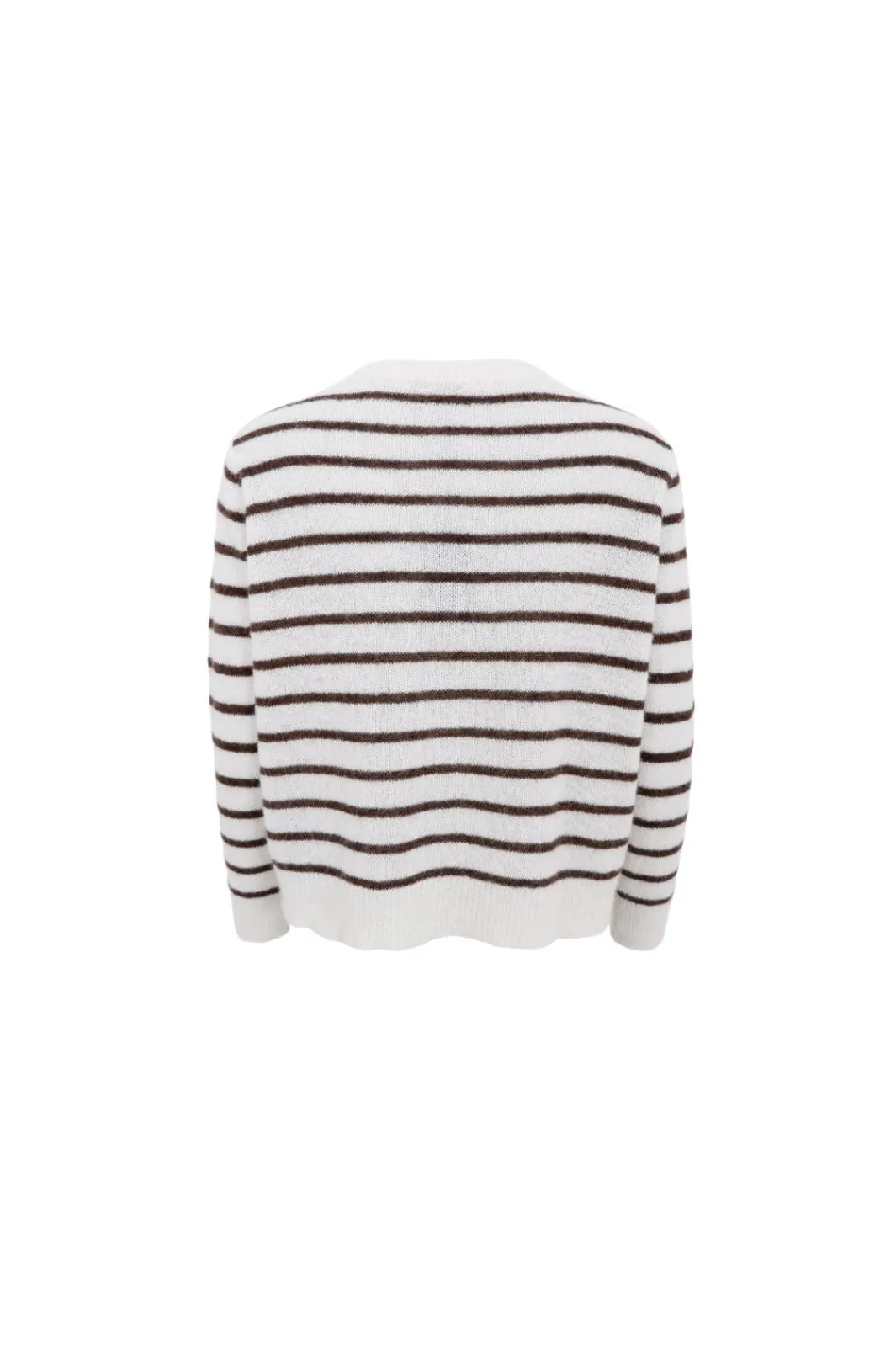 Online Black Colour Bcdell Striped Knit Cardigan 1197 Off White