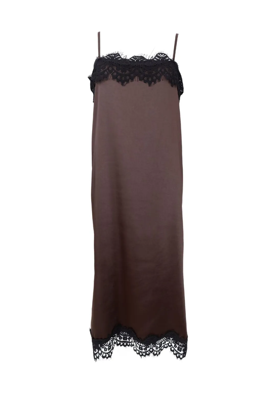 Sale Black Colour Bcevie Lace Strap Dress 41047 Coffee