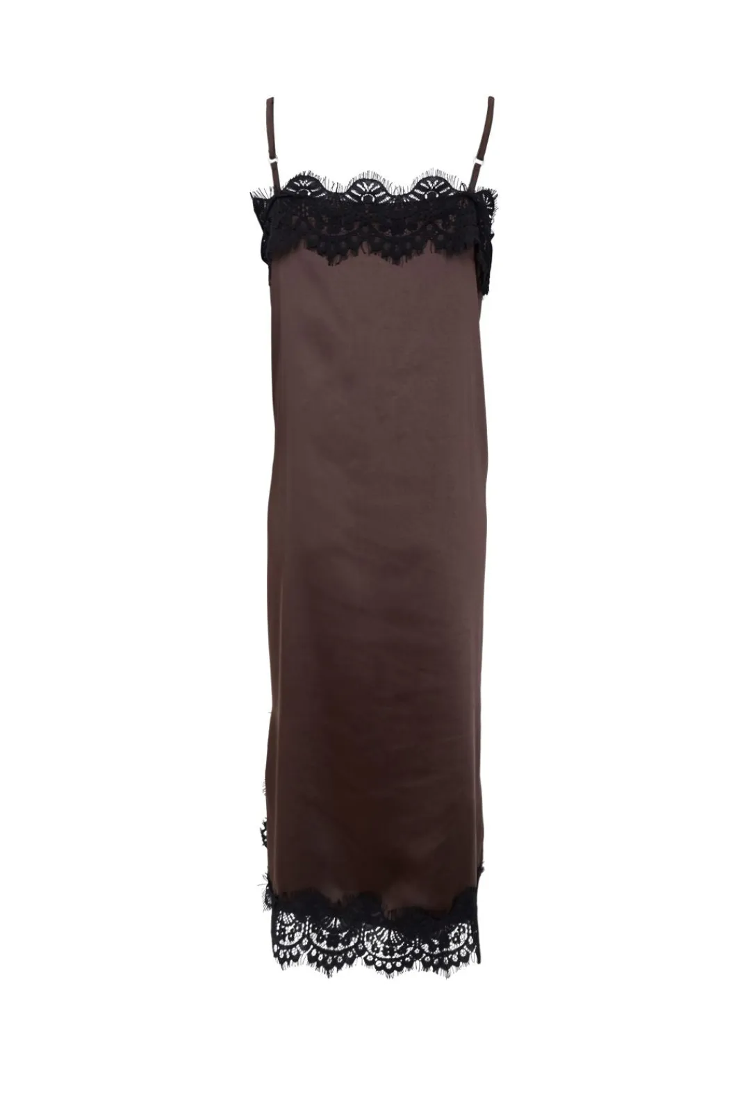 Sale Black Colour Bcevie Lace Strap Dress 41047 Coffee