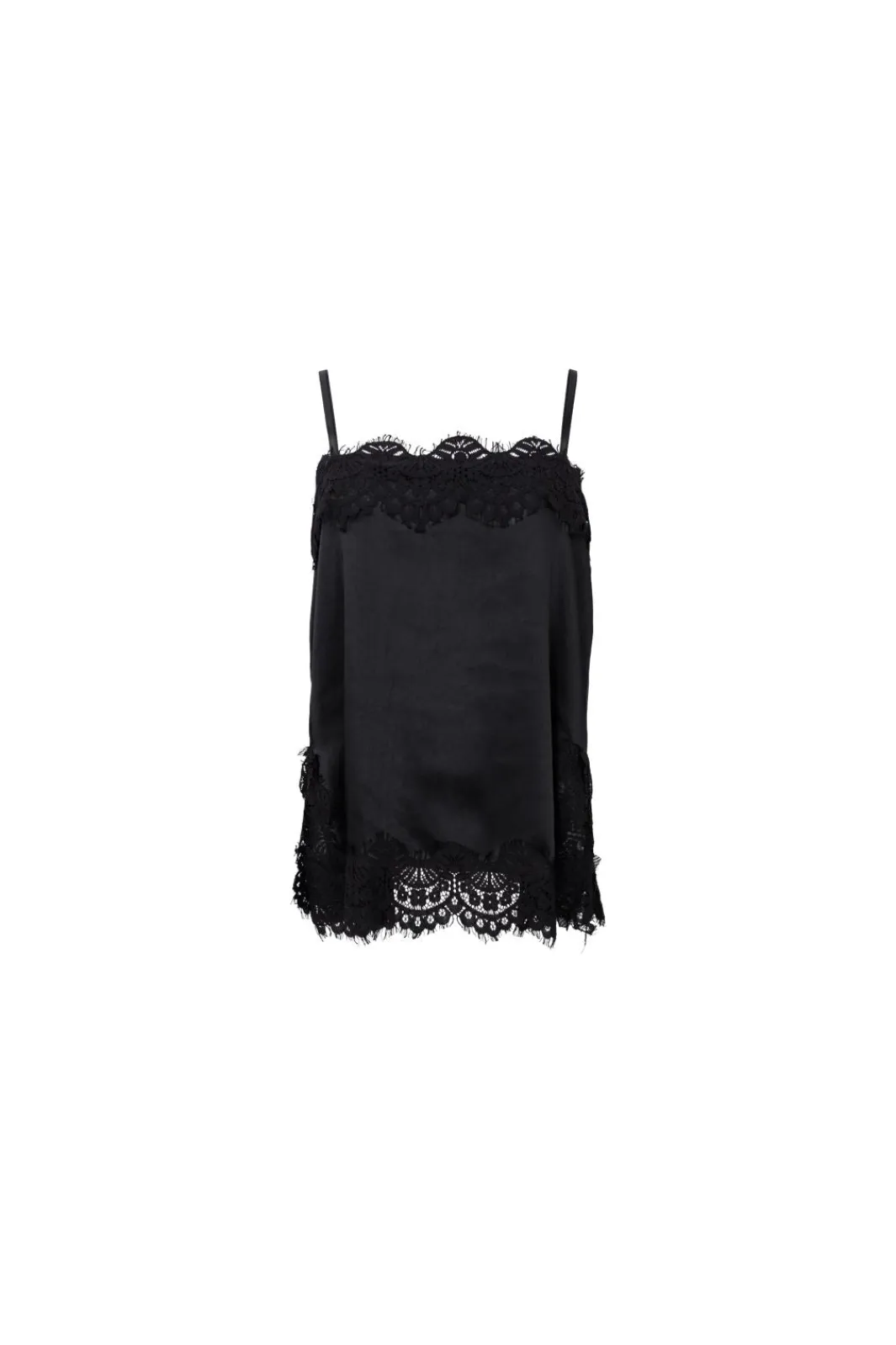 New Black Colour Bcevie Lace Strap Top 41046 Shirts
