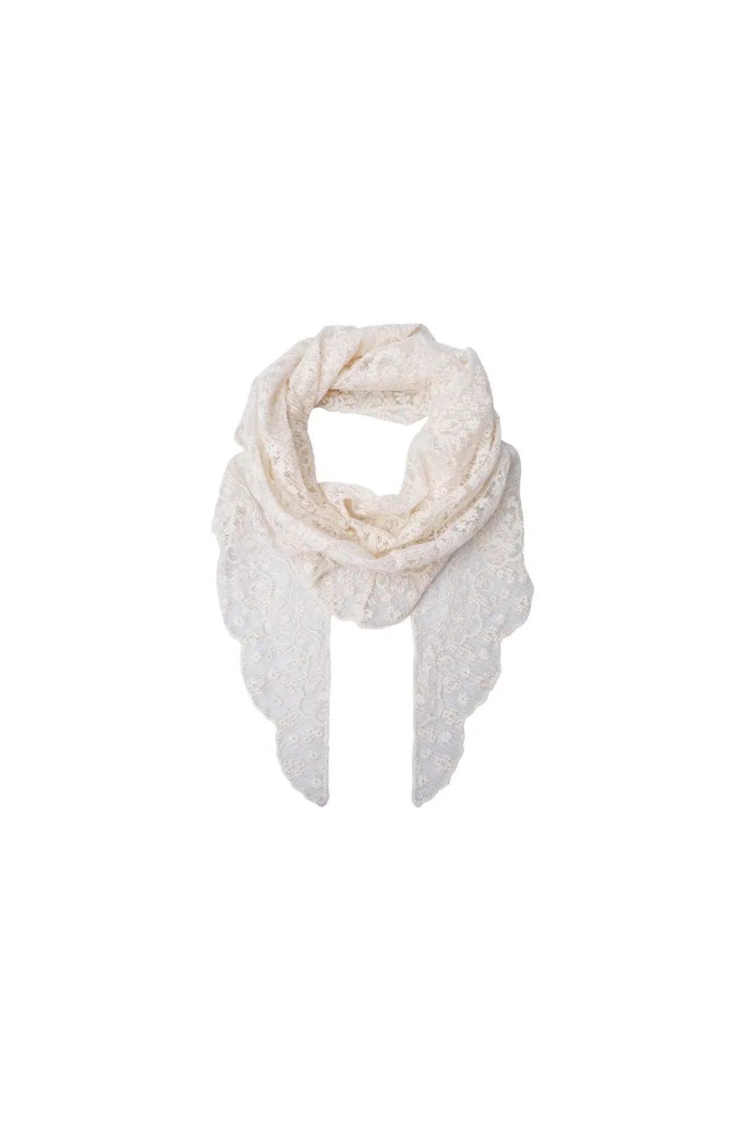 Online Black Colour Bcfarianna Triangle Lace Scarf 3650 Off White