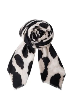 Sale Black Colour Bcfawn Leo Winter Scarf 208414 Creme