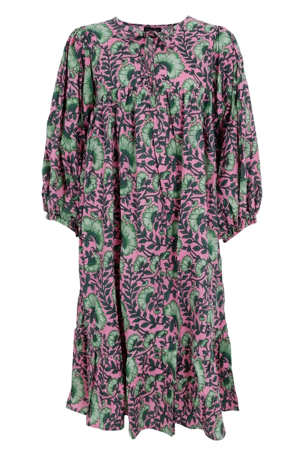 Outlet Black Colour Bcflora Short Puff Sleeve Dress 39811 Pink Dahlia