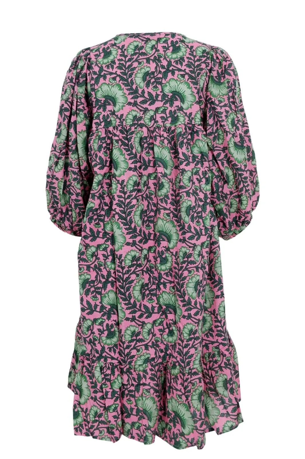 Outlet Black Colour Bcflora Short Puff Sleeve Dress 39811 Pink Dahlia