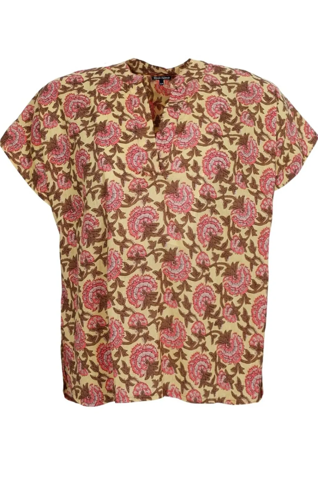 Outlet Black Colour Bcflora S/S Blouse 39814 Sun Flower