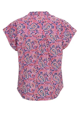 Hot Black Colour Bcflora S/S Blouse 39814 Victoria Pink