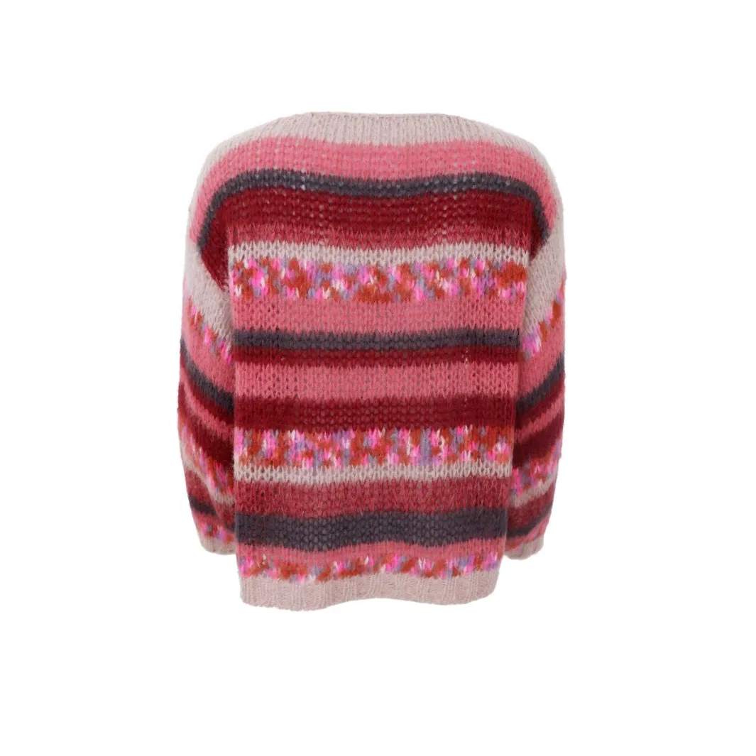 Sale Black Colour Bcfontana Multi Striped Jumper 1222 Berry
