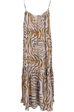 Outlet Black Colour Bcluna Panel Strap Dress 39224 Blue Zebra