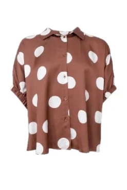Discount Black Colour Bcmabel Shirt Blouse 40988 Mocca Dot
