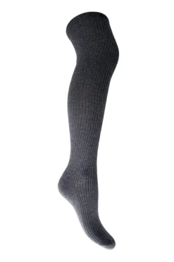 Outlet Black Colour Bcmalika Kneehigh Rib Sock Dk. Grey