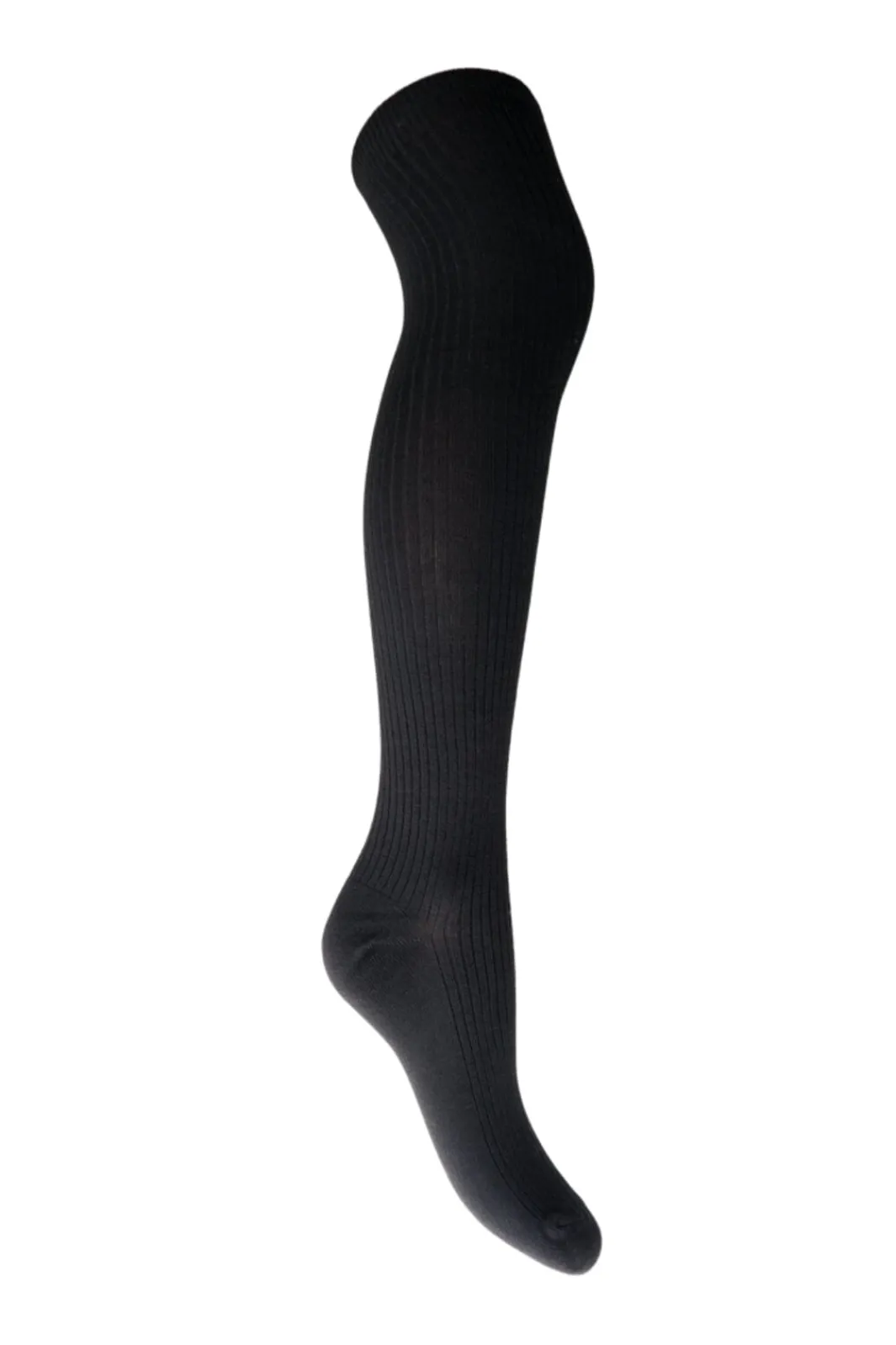 Online Black Colour Bcmalika Kneehigh Rib Sock Black