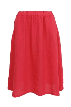 Outlet Black Colour Bcmelina Short Linen Skirt 40910 Red