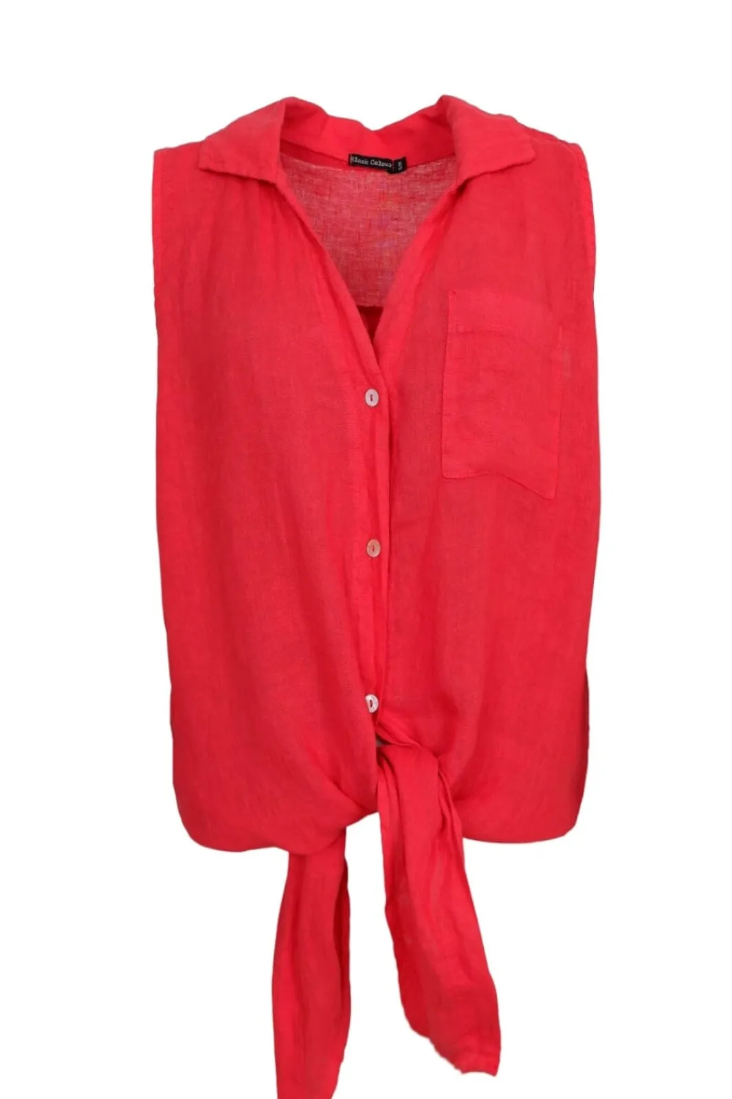 Online Black Colour Bcmelina Sleeveless Tie Shirt 40911 Red