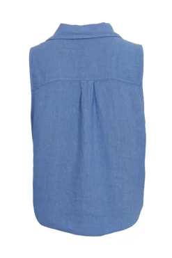 New Black Colour Bcmelina Sleeveless Tie Shirt 40911 Sky Blue