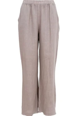 Hot Black Colour Bcmelina Wide Linen Pant 40843 Taupe