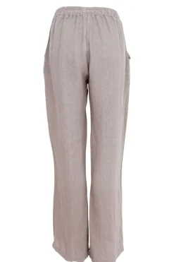 Hot Black Colour Bcmelina Wide Linen Pant 40843 Taupe
