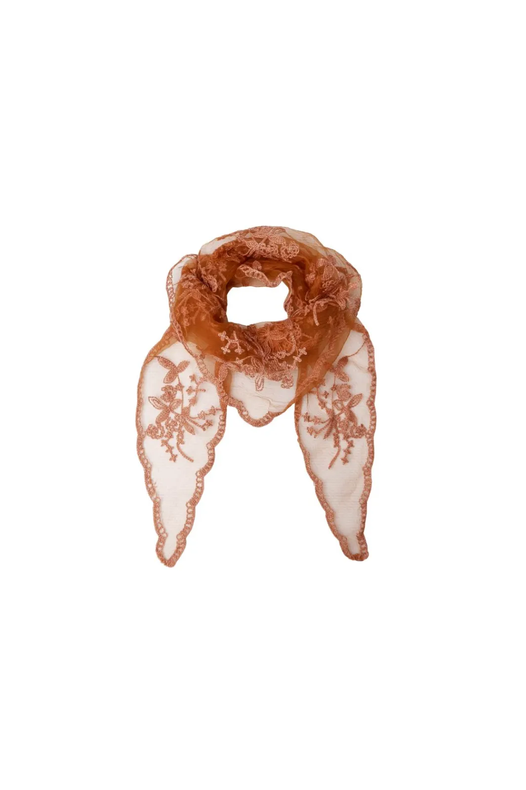 Black Colour Bcmiriana Triangle Lace Scarf 3643 Tobacco