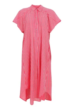 Discount Black Colour Bcmolly S/S Dress 40870 Red Stripe