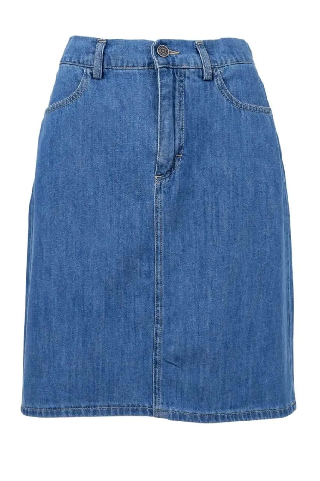 Outlet Black Colour Bcnettie Denim Skirt 40892 Mid Blue Wash