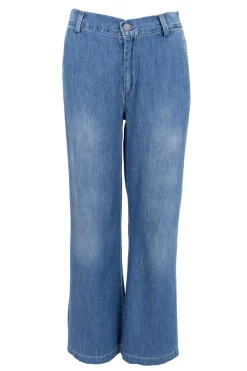 Best Black Colour Bcnettie 2-Tone Box Jeans 40893 Mid Blue Wash