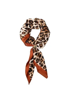 Hot Black Colour Bcnira Mini Scarf W. Golden Ring 3638 Leo
