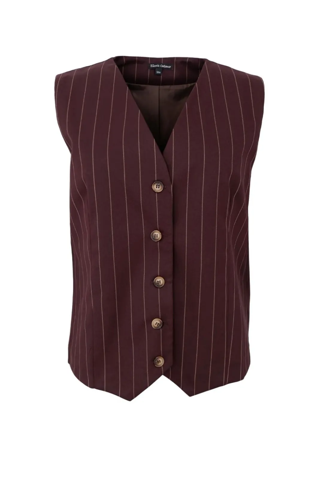 Black Colour Bcoxford Loose Vest 40944 Coffee