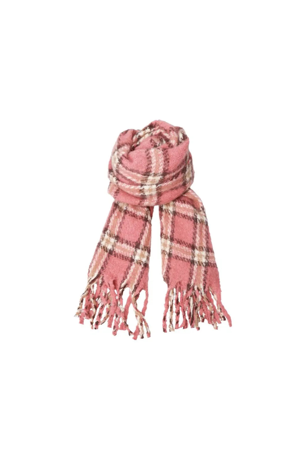 Black Colour Bcpauline Chekered Winter Scarf 208411 Winter Rose