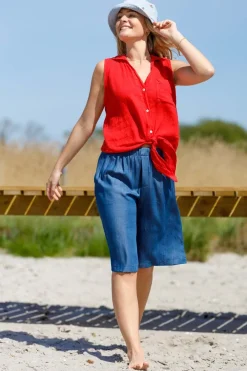 Discount Black Colour Bcpueblo Tencel Shorts 40906 Jeans Blue