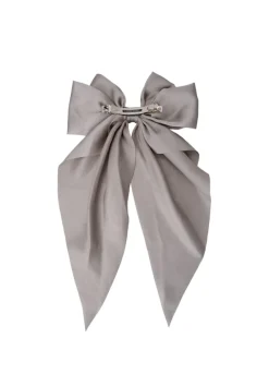 Discount Black Colour Bcrenee Satin Bow Barette Grey