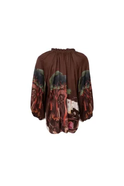 Hot Black Colour Bctoscana Blouse 41038 Coffee
