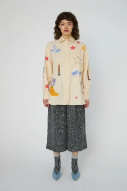 New Stella Nova Bead Embellished Shirthc54-2336 053 Creme Brûlée