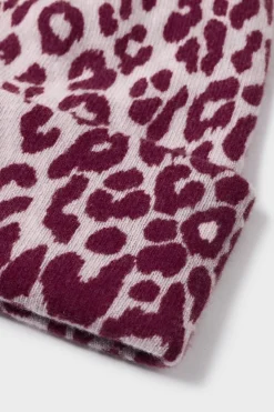 Discount Lala Berlin Beanie Bina 10020107 Burgundy Leo
