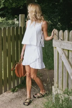 Outlet Neo Noir Bekka Linen Skirt White