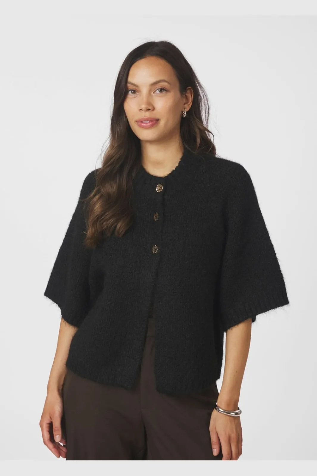 Discount Neo Noir Benuta Fluffy Knit Cardigan 165816 100