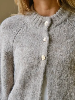 Hot Neo Noir Benuta Fluffy Knit Cardigan 165816 976