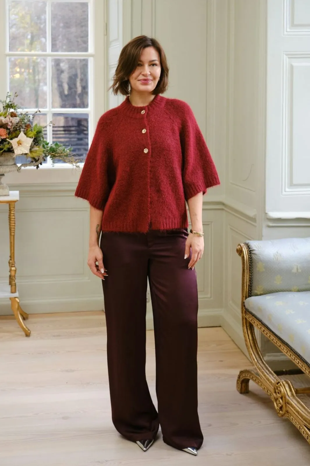 New Neo Noir Benuta Fluffy Knit Cardigan 165816 321