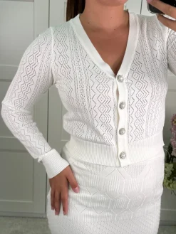 Discount A-bee Bianca Cardigan White