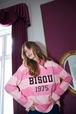 Online Cras Bisou Blouse C474 8127 Pale Pink Stripe