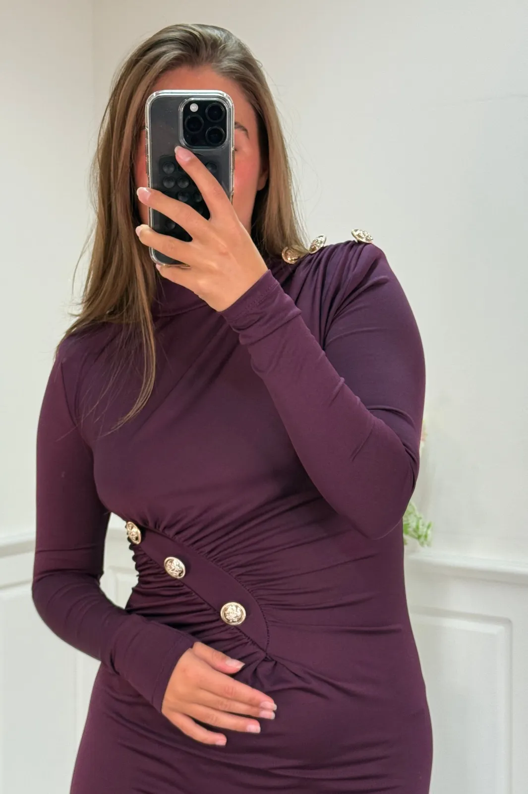 Best A-bee Blanca Dress Plum