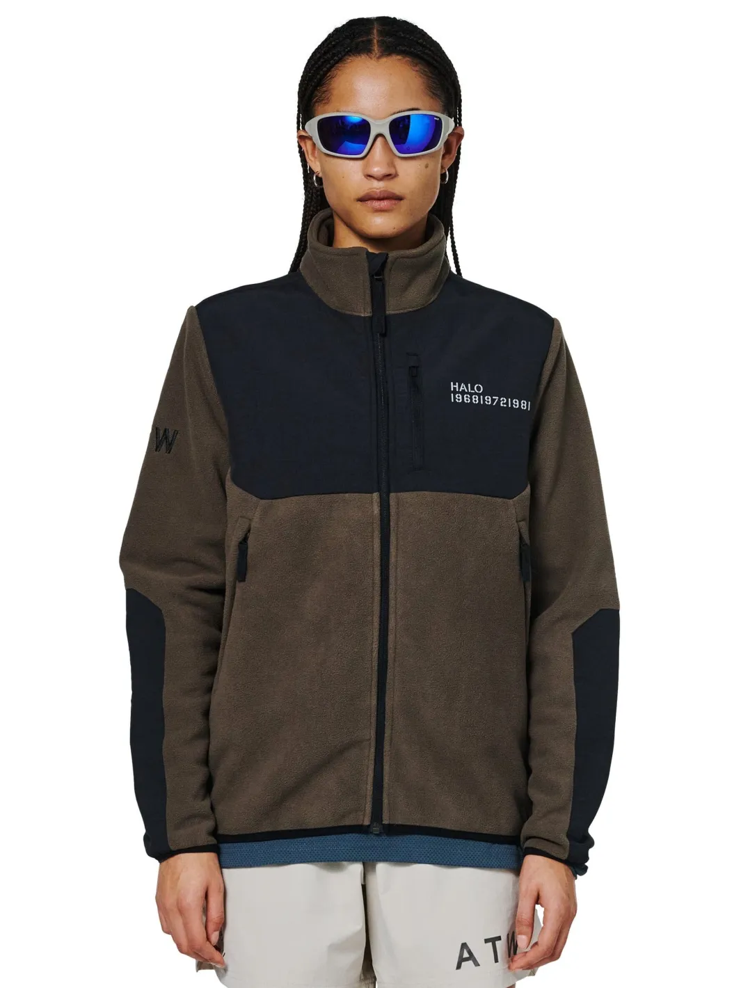 Hot Halo Blocked Zip Fleece 610209 0554