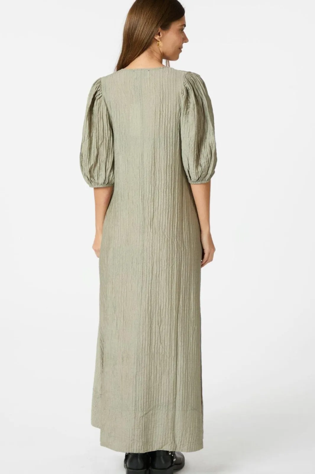 Sale Neo Noir Bobbie Crepe Dress 164459 Smoke Green