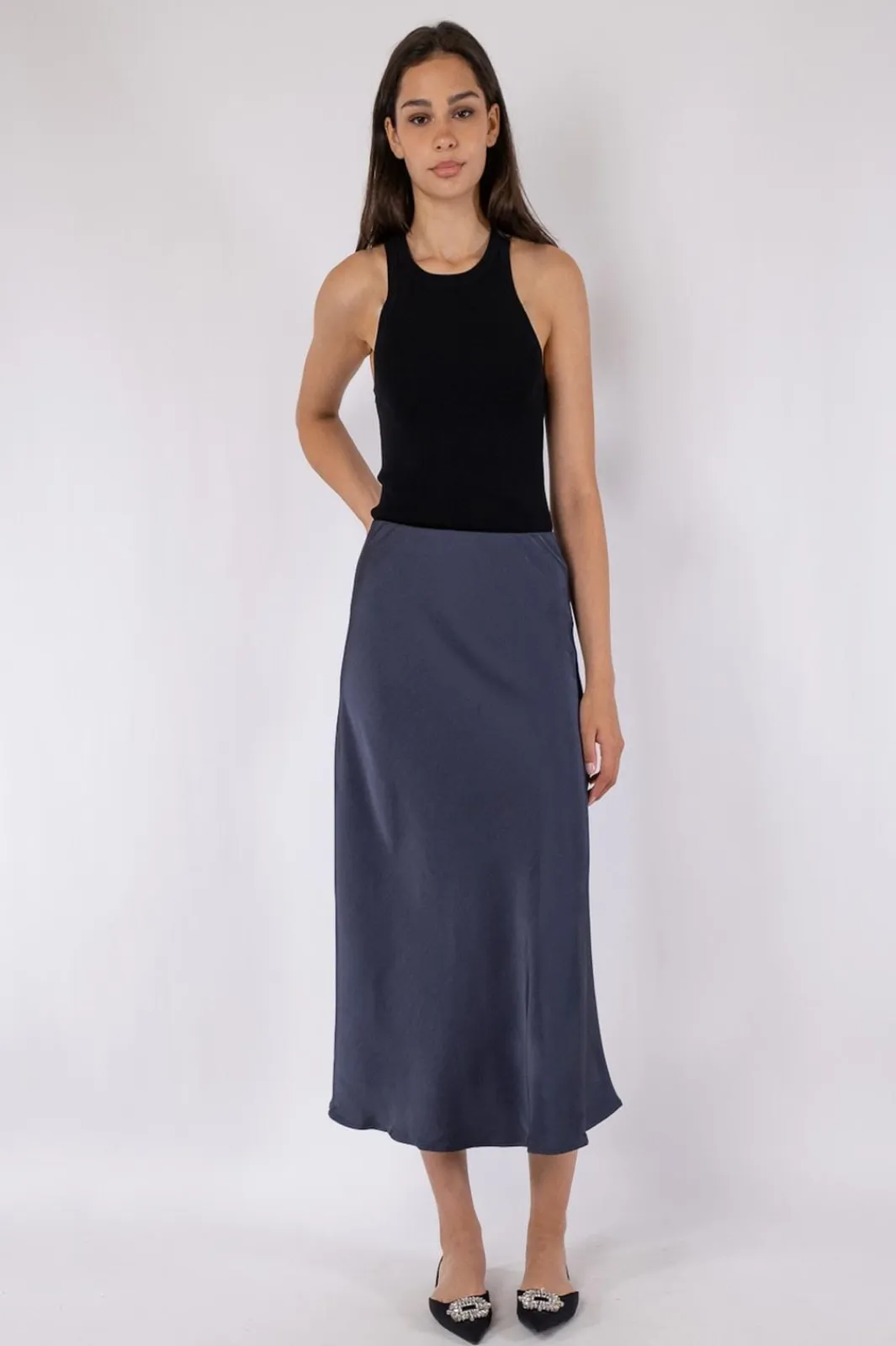 Online Neo Noir Bovary Skirt Midnight Blue