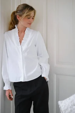 New Neo Noir Brielle Solid Shirt White