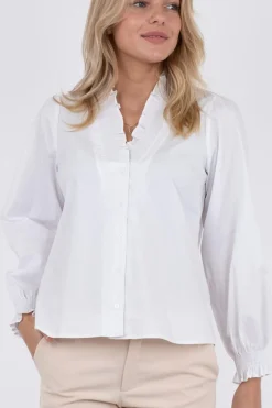 New Neo Noir Brielle Solid Shirt White