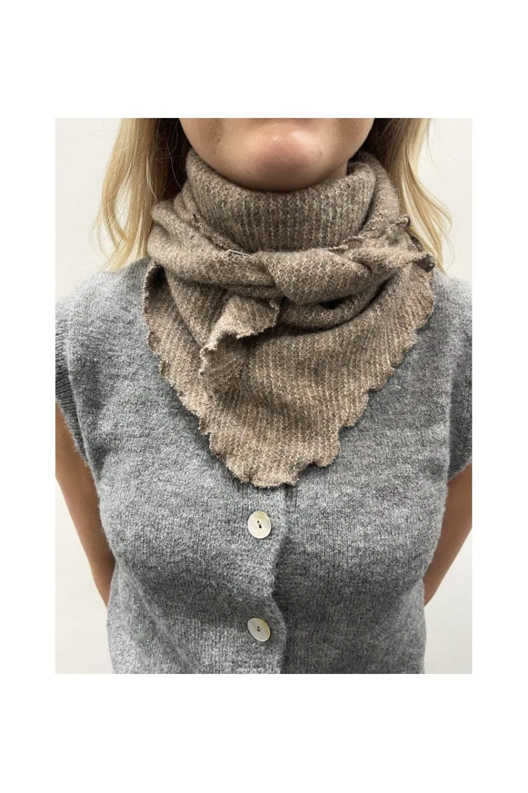 Discount Marta Du Chateau Cagnete Scarf 172-1100 Fango