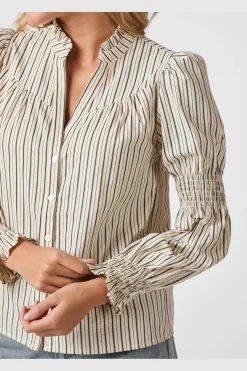 Outlet Neo Noir Camilla Contrast Blouse 164669 122